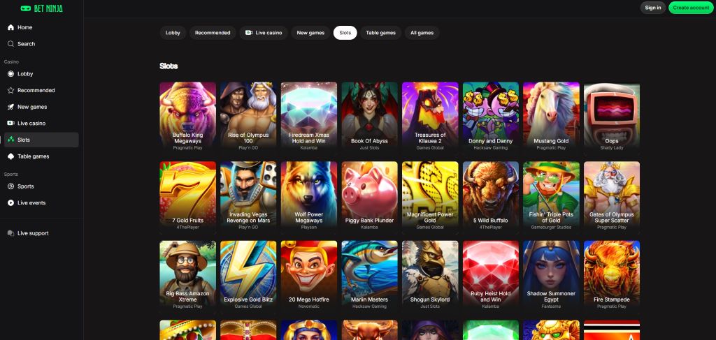 BetNinja – Top online casino België voor wie direct wil spelen