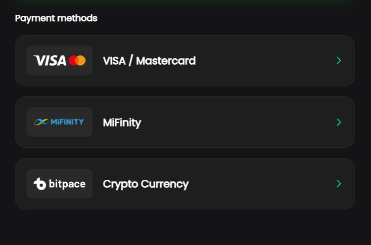 Betaalmethoden en uitbetalingen